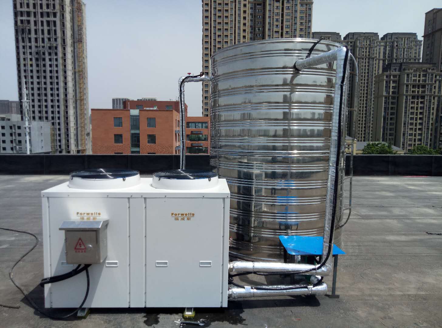 河南學(xué)校用空氣能熱水器，四季恒溫